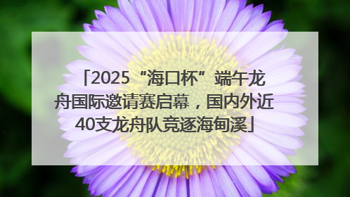 2025“海口杯”端午龙舟国际邀请赛启幕，国内外近40支龙舟队竞逐海甸溪