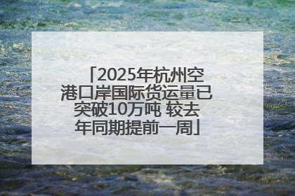 2025年杭州空港口岸国际货运量已突破10万吨 较去年同期提前一周