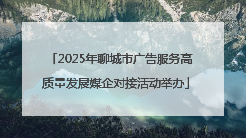 2025年聊城市广告服务高质量发展媒企对接活动举办