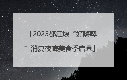 2025都江堰“好嗨啤”消夏夜啤美食季启幕