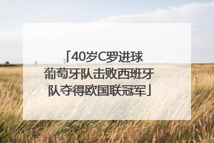40岁C罗进球 葡萄牙队击败西班牙队夺得欧国联冠军