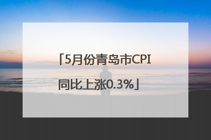 5月份青岛市CPI同比上涨0.3%