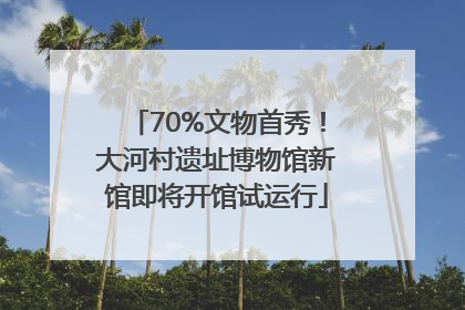 70%文物首秀！大河村遗址博物馆新馆即将开馆试运行